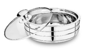 Steel Casserole With Glass Lid