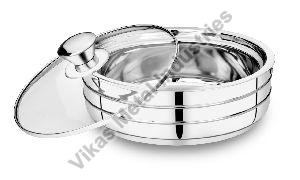 Steel Casserole With Glass Lid